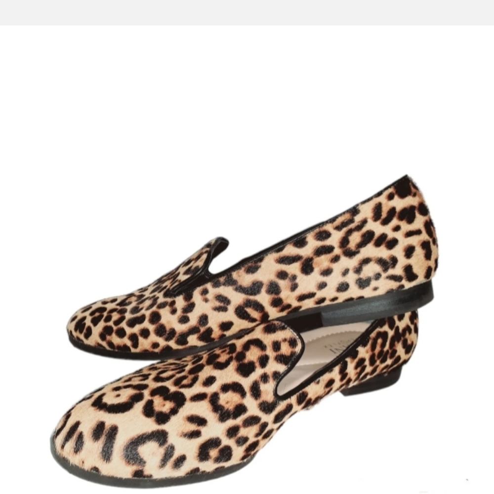 Alfani Shoes Womens Size 7M Step ‘N Flex Oceanaa Loafers Calf Hair Leopa…